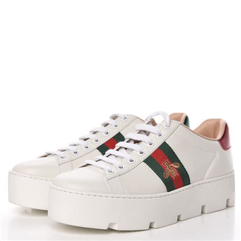 womens white gucci sneakers|Gucci white platform sneakers.